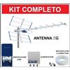 EDISION Kit Antenna TV DVB-T2 UHF Esterna Digitale Terrestre Con Amplificatore da Palo £