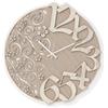 Orologio da parete d.50 cm moderno in legno rovere chiaro taglio laser AB039