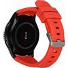 System-S Braccialetto Flessibile IN Silicone 22mm per Samsung Gear S3 Smartwatch Rosso