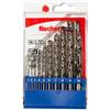 Fischer Set 10 Punte Trapano per Metallo, Professionali in Acciaio HSS-G, Diametro 1-2-3-4-5-6-7-8-9-10 mm, Attacco Cilindrico, per Acciaio, Lamiera, Ferro, Ghisa, Alluminio, 536603