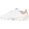 PREMIATA scarpe donna Sneaker BELLE 6711 in pelle bianco con talloncino marrone