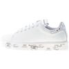 PREMIATA scarpe donna Sneaker BELLE 6712 pelle bianco con pietre argento
