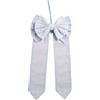 FILET - Fiocco Nascita con Code in Tela Aida da Ricamare, Realizzato in Cotone Stampato a Quadri e Stelline Multicolor, Made in Italy, 24 x 46 cm, Colore Azzurro