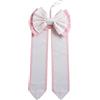 FILET - Fiocco Nascita con Code in Tela Aida da Ricamare, Realizzato in Cotone Stampato a Quadri e Stelline Multicolor, Made in Italy, 24 x 46 cm, Colore Rosa
