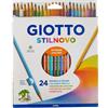 Fila Pastelli Giotto Stilnovo Confezione 24 Colori Assortiti Esagonali Verniciati