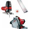 Mafell Kit Mafell falegnami-pacchetto sega alternativo P1 CC + MT 55 CC con guida F160