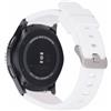 System-S Braccialetto Flessibile IN Silicone 22mm per Samsung Gear S3 Smartwatch Bianco