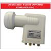 Diprogress Auriga Convertitore Satellitare LNB Illuminatore Parabola DCSS SCR 3 Uscite Universali