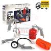 EFFE KIT 5 PEZZI ACCESSORI COMPRESSORE CON PISTOLA AEROGRAFO CON SERBATOIO INFERIORE