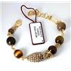 Sovrani Bracciale Donna Sovrani J10122 In Bronzo Dorato Con Pietre Marroni