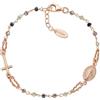 Amen Bracciale Da Donna Di Amen BRO10RGTOVE3 In Argento 925 Rosè E Cristalli Fumè