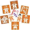 Baker Ross FE931 Stencil di Pan di Zenzero - Confezione da 8, Stencil Lavabili per Bambini per Decorare Biglietti, Immagini, Progetti di Pittura e Stampa