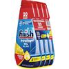Finish Powergel Gel Detersivo per Lavastoviglie Liquido, Multiazione, Poteri Sgrassanti, Gel Lavastoglie al Limone, 120 Lavaggi, 4 Confezioni da 30 Lavaggi