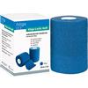 Höga-Lastic-antiaderente blu, (fine anche antiaderente) GARZA ADESIVA colorata benda con corto treno - 10 cm x 5 m dell'applicazione, traspirante, antiscivolo, elastico