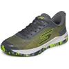 Skechers Viper Court Rally Performance Pickleball - Scarpe da Ginnastica da Uomo, Basse in Pelle a Rete, Scarpe da Allenamento Indoor, Nero e Bianco, 41.5 EU