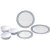 BRUNNER Set stoviglie da Campeggio (Set 12 Pezzi) per 4 Persone - Midday Bluebay - in melamina di Alta qualità, Antiscivolo e Resistente