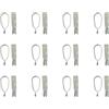 Swish 24 Pinze per Tende Metallo Swish Ganci Clip Anelli Bastone Bianco o Ottone