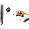 Acd Shop Brico KIT Lama e Barra Per Motosega Da 45 cm + Affilacatene Per Motosega Affila Catena