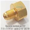 RACCORDO RIDUZIONE PER BOMBOLA GAS REFRIGERANTE R32 PASSO SINISTRO USCITA 5/16"