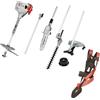 IKRA utensile multifunzione a scoppio 4in1 IBKH 52-1: decespugliatore, tagliabordi, tagliasiepi telescopico, potatore 51,7cm³ 1,5kW