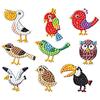 Pracht Creatives Hobby Set di Adesivi Diamond Painting, Motivo Uccelli Divertenti, Set Artigianale per la creazione di Adesivi con Pietre Glitterate, per Bambini dai 5 Anni in su