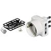 BTicino 2528/40 Prolunga Domestica, 3 x 1.0 mmq, Lunghezza 5 m con Spina 2P+T 16A e Presa Tedesca/Bipasso & S3611D Adattatore Tris con Spina, 2P+T, 16A per 1 Presa Tedesca e 2 Prese Bipasso
