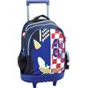 Sonic Prime Set Zaino Trolley Grande Astuccio 3zip Scuola Elementare Bambino