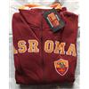 AS ROMA Felpa Retrò Full Zip Bordò XXL SWEA-S78AD Vintage Metà Anni 2000
