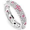 Amen Anello Rosario Donna AMEN AROZBR-10 Argento 925% Pietre Fucsia Misura 10