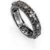 Amen Anello Rosario Donna AMEN AROZNB-10 Argento 925% Pietre Nere Misura 10