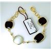 Sovrani Bracciale Donna Sovrani J7932 In Bronzo Dorato Con Pietre Nere E Grigie