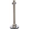 Ganter Normelemente GN 41-40-M10-100-D3-SK Piedini regolabili in acciaio inossidabile in gomma vulcanizzata, argento, Gewinde d2: M10X100