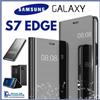 COVER FLIP PER SAMSUNG GALAXY S7 EDGE CUSTODIA A LIBRO CLEAR VIEW 360° NERA