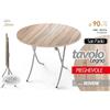 G TAVOLO PIEGHEVOLE TAVOLINO SALVASPAZIO CAMERA SCRIVANIA COLOR ROVERE 90*h75 CM