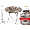 G TAVOLO PIEGHEVOLE TAVOLINO SALVASPAZIO CAMERA SCRIVANIA COLOR MARMO 90*h75 cm G