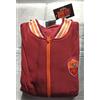 AS ROMA Felpa Full Zip Bomber Bordò e Bianca XXL SWEA-S80AD Vintage Anni 2000