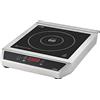 Lacor - 69132 - Piastra a induzione portatile, Superficie di vetro, Touch Control, 17 Livelli di Potenza, Due Fuochi - 12 & 28 cm, IPX3 Safety System, 3500W, 44 x 34 x 12 cm, Inox, Nero