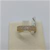 ANELLO DA DONNA CON PAVE' DI ZIRCONI IN ORO GIALLO 18KT 3,35 GR. N.16 (7769)