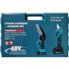 PS STORE KIT 2 Pezzi Forbice Cesoia a Doppia Batteria 48V DA Potatura + Motosega +Valigia