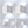 Applique Cubo 6W Led - Faro Faretto Lampada da Parete 3 tipi Luce colore Bianco