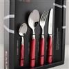 EME P13APE/8 POSATE PERLA ROSSO IN ACCIAIO INOX 18/10 MANICO IN ACRILICO ROSSO 2