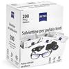 ZEISS Salviettine Zeiss per Lenti Monouso per Occhiali, Fotocamere E Smartphone 200Pz