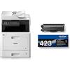 Brother DCPL8410CDW Stampante Laser Multifunzione a Colori 3 in 1, 31 ppm, Wi-Fi, Ethernet & TN-423BK Toner Originale, Alta Capacità, fino a circa 6500 Pagine