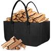 Borsa in Feltro Pieghevole per Legna Da Ardere, Cesta da Camino 50x25x25Cm
