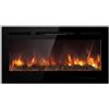 Camino elettrico caminetto da parete a incasso CHICAGO L101,6 x P14 x H54,6