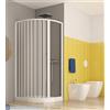 Box doccia semicircolare,misura cm70x100,cabina a soffietto con apertura lateral