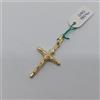 CIONDOLO CROCIFISSO - CROCE SACRA IN ORO GIALLO 18KT 750 1,15 GRAMMI (7828)