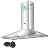 COMFEE' Cappa Aspirante 90 cm PYRA17SS-90 Acciaio Inossidabile Cappa Cucina con