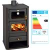 Prity Cucinare Stufa a Legna con Forno Combustibile Solido 12.1 Kw Riscaldamento Prity