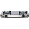 Does not apply NJ NGB-S2 - Fornello a Gas, 2 Fuochi, in Vetro, Colore: Nero, 6,8 Kw